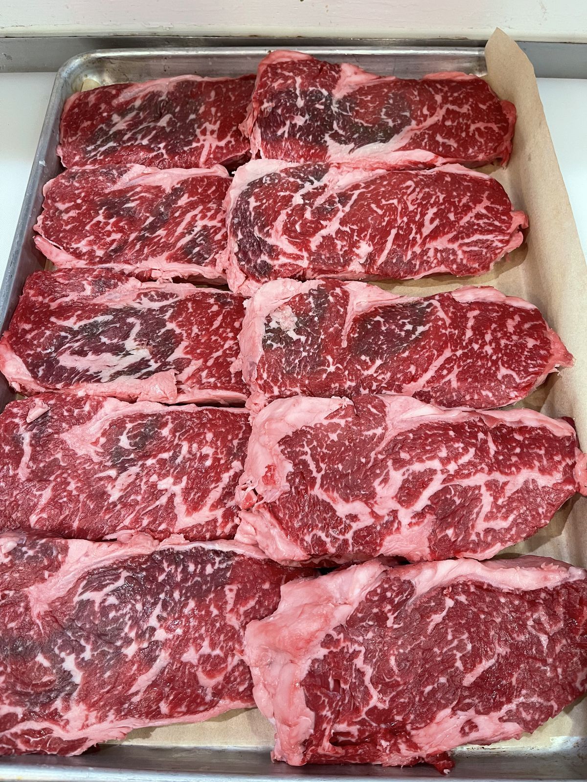 Ribeye steaks ready for the grill